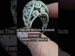 8.35g Cubic Zirconia Ovale Anelli di fidanzamento AAA 1.5 carati CZ Anello da solitario