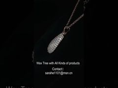 Elegante ciondolo a goccia in argento 925 con scintilla CZ