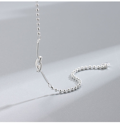 La personalità minimalista 925 Sterling Silver Bracelet Love Knot borda i gioielli a catena