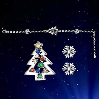 Braccialetti dell'albero di Natale per la stella Jingle Bell Adjustable Xmas del fiocco di neve delle ragazze dei bambini