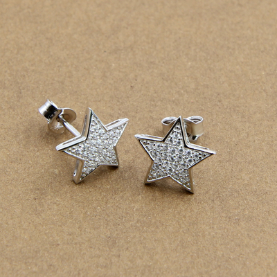 Star Earring Stud Twinkling Star 925 Sterling Silver Stud orecchini per il quotidiano Glamour orecchini in argento reale sterling