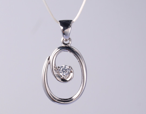 Squisito pendente in forma di pera a lacrima, geometrico, 925 argento sterling, con pietre di zircone