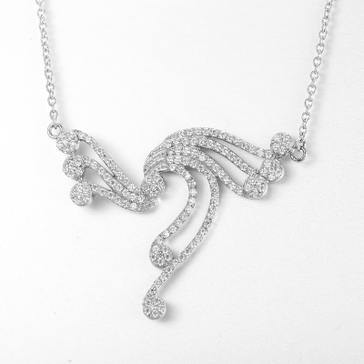 Zircone 925 Sterling Silver Necklaces Flying Pheonix