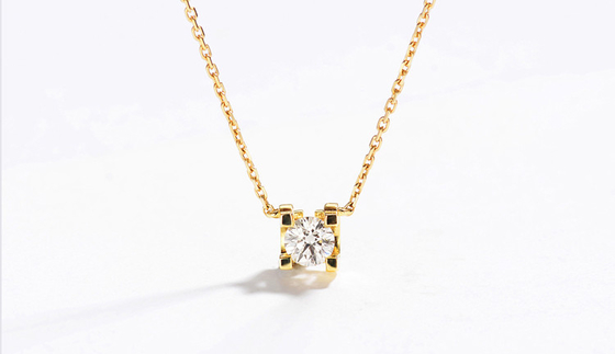 18K 18 carati Diamond Pendant Yellow Gold Cartier Diamond Necklace