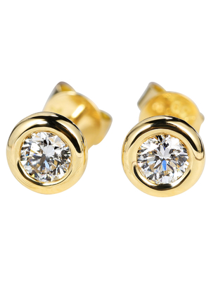 Perno della cartilagine di Diamond Earrings Gourd Shaped 3.0gram dell'oro dell'OEM 18K