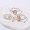 Anelli d'argento di taglio 2.3g 925 radianti eterni CZ degli anelli di promessa di impegno per le donne