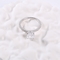 I a forma di anelli di fidanzamento rotondi 2.18g di Swarovski coppia 925 anelli d'argento della CZ