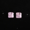 Principessa Cut Pink Crystal Diamond Stud 925 Sterling Silver Gemstone Earrings