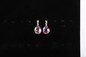 925 orecchini a forma di pera degli orecchini di Sterling Silver Champagne Crystal Diamond