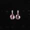 Trilione rose a forma di Crystal Earrings di 925 Sterling Silver Gemstone Earrings Cartier