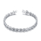 Braccialetto d'argento di Pandora Charm Bracelet Prong Setting 925 ovali CZ per le donne