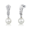 Serie della perla 925 orecchini madreperlacei degli orecchini della perla della CZ dell'argento per le donne