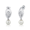 Serie della perla 925 orecchini del cerchio giugno di Birthdaystone degli orecchini della perla della CZ dell'argento piccoli