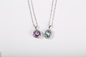 Pendente multicolore rotondo 925 Sterling Silver Pendant Necklace Jewelry della pietra preziosa per le donne