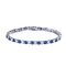 Gioielli fini d'argento creati di lusso di Sapphire Bracelet Women Romantic Wedding 925 nani del blu