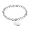 Massimo di Sterling Silver Chain Bracelet Extraordinary di incanto 925 del cuore lucidato