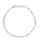 Catena normale online del Paperclip dei braccialetti d'argento puri dell'oro 925 per le donne