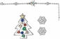Braccialetti dell'albero di Natale per la stella Jingle Bell Adjustable Xmas del fiocco di neve delle ragazze dei bambini