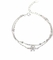 Doppia catena del fiocco di neve 925 delle donne brillanti di Sterling Silver Link Bracelet For