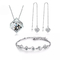 Orecchini di lusso della collana del pendente di nozze delle donne di Sterling Silver Jewelry Set For di abitudine 925