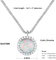 Placcatura del rodio dell'argento dell'opale 925 di zircone dell'insieme dei gioielli della collana e dell'orecchino delle donne