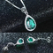 La placcatura 925 Sterling Silver Necklace And Earrings ha messo gli orecchini delle donne e l'insieme del pendente