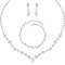 Insieme d'argento di Crystal Necklace Earring And Bracelet dell'insieme dei gioielli 925 delle donne di nozze