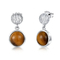 Orecchini d'argento Amber Earrings d'annata rotonda moderna della CZ di modo 925