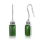 La foglia progetta 925 Sterling Silver Stud Earrings Gemstone Emerald Green Stone Earrings