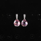 Orecchini del giro 2.30g 925 Sterling Silver Earrings Pink Gemstone