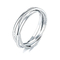 Sterling sottile 925 anelli d'argento della CZ, 4.20g Sterling Silver Rings solido