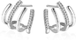 L'artiglio ha modellato 925 orecchini d'argento della CZ, rodio ha placcato Sterling Silver Stud Earrings