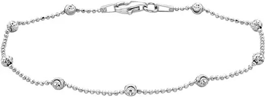 1.8g braccialetto d'argento Crescent Chain Designer della perla delle donne 925