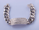 25.7 grammi pietre cristalli 925 sterling argento braccialetti forma di perla braccialetto maschile stili unisex Link Chain
