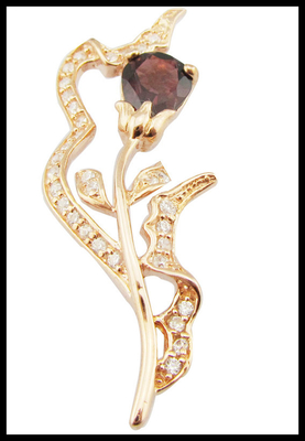 Occasione Ogni giorno 925 Sterling Silver Gem Pendant con turmalina colorata