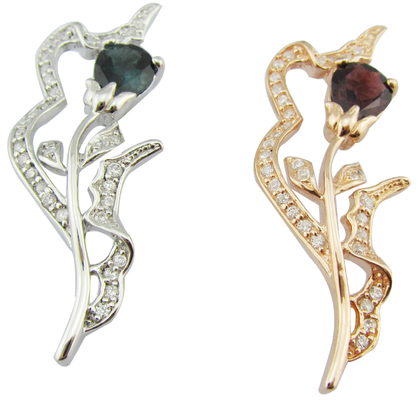 Occasione Ogni giorno 925 Sterling Silver Gem Pendant con turmalina colorata