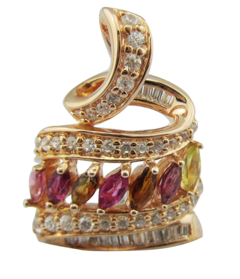 925 Pendente di pietra preziosa d'argento con cristallo di pietra principale e cuscino pendente di cuore di giada bianca