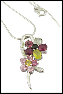 Semplice / Elegante 925 Pendente di Gemma d' Argento Con E cuscino di pietre di giada bianca