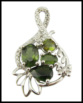 Marquise Silver Gemstone Drop Necklace Cross Chain Accento Disegno dettaglio