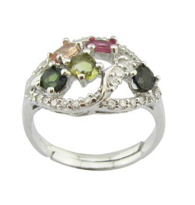 925 Anelli d'argento con pietre preziose Peso d'argento 3-5 g Occasione casuale / festa