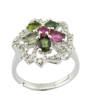 Anelli di pietra preziosa in argento sterling con anelli di purezza 925