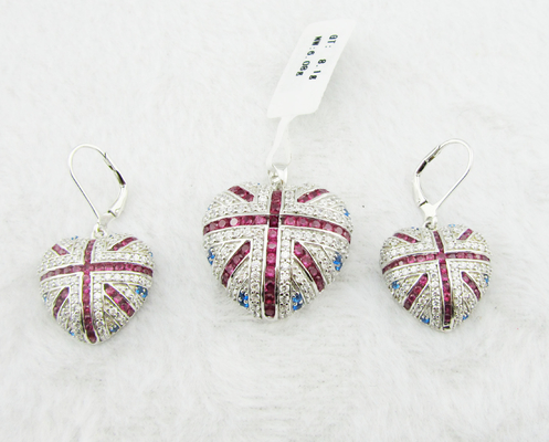 925 Sterling Silver Classic Dangle Earrings Set con Chiusura per aragoste