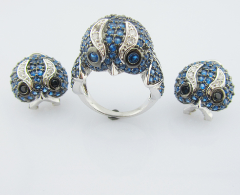 18 pollici di Clampo di aragosta argento 925 Link Bracelet Set con impressionanti pietre di zirconia AAA cubica
