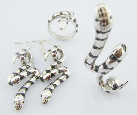 Classic Sterling Silver Jewelry Set con 18 pollici Bezel Set Link Bracelet