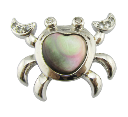 Colore di conchiglia di pietra preziosa d' argento pendente di circone cristallo collana per feste di tutti i giorni