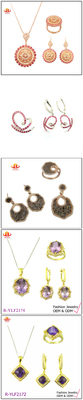 925 Sterling Silver Jewelry Set con AAA CZ Stones Lobster Clap Chiusura Logo personalizzato