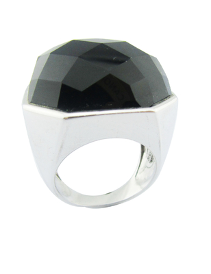 925 Anelli in argento bianco nero agate per donne Anelli in argento sterling Anelli unici in argento sterling