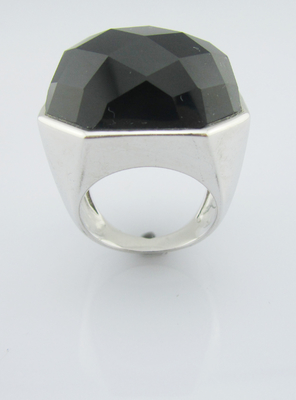 925 Anelli in argento bianco nero agate per donne Anelli in argento sterling Anelli unici in argento sterling