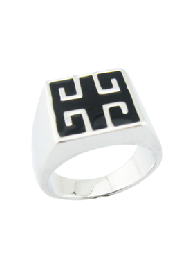 Anelli di gemme di smalto luccicante in argento sterling 925 argento sterling Anelli gioielli Chunky Sterling Anelli d' argento