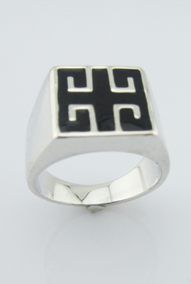 Anelli di gemme di smalto luccicante in argento sterling 925 argento sterling Anelli gioielli Chunky Sterling Anelli d' argento